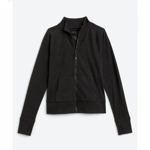 Threads 4 Thought Lexi Rib Performance Jacket in black - Picture 5 of 12